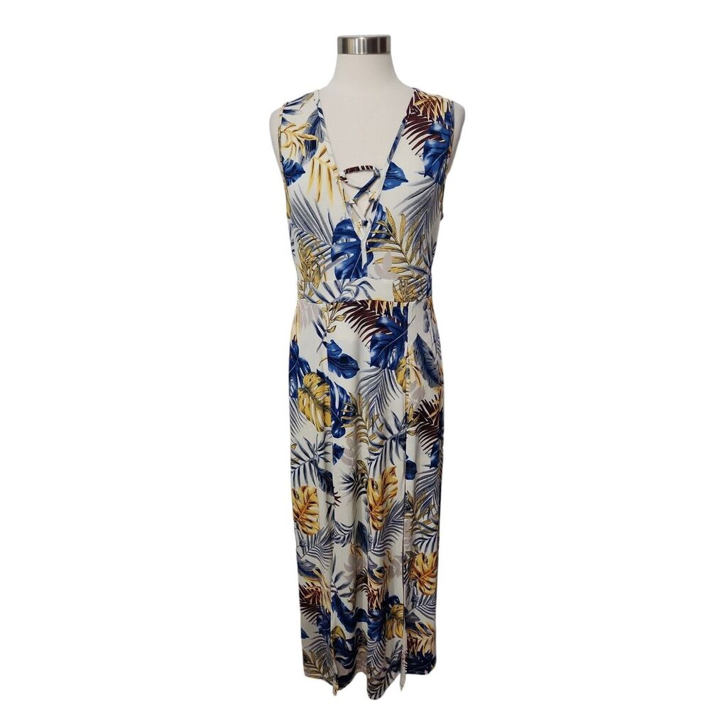 IRIS Womens Maxi Dress 2X Short Front With Long Attached Dress Sleeveless